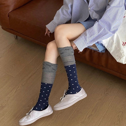 S011 Polka Dot Two Tone Socks (Set)
