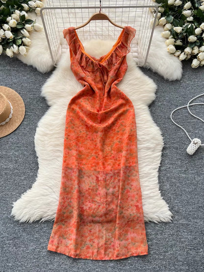 Orange Long Dress
