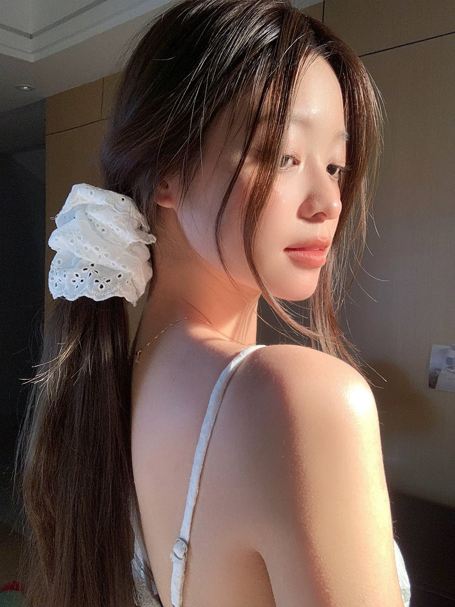 Korean White Hair Rubberband