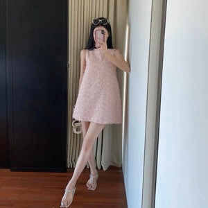 Mini Tassel Soft Pink Dress