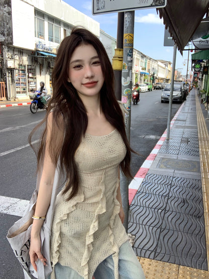 Beige Jelly Fish Bareback Long Top/Dress (S)
