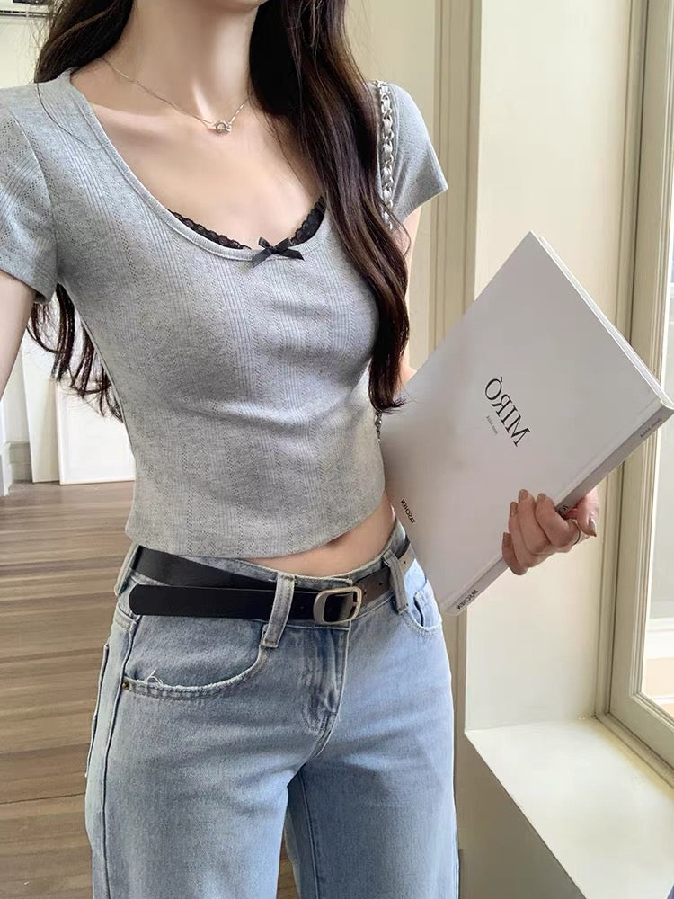 Mix Laces Knitted Top