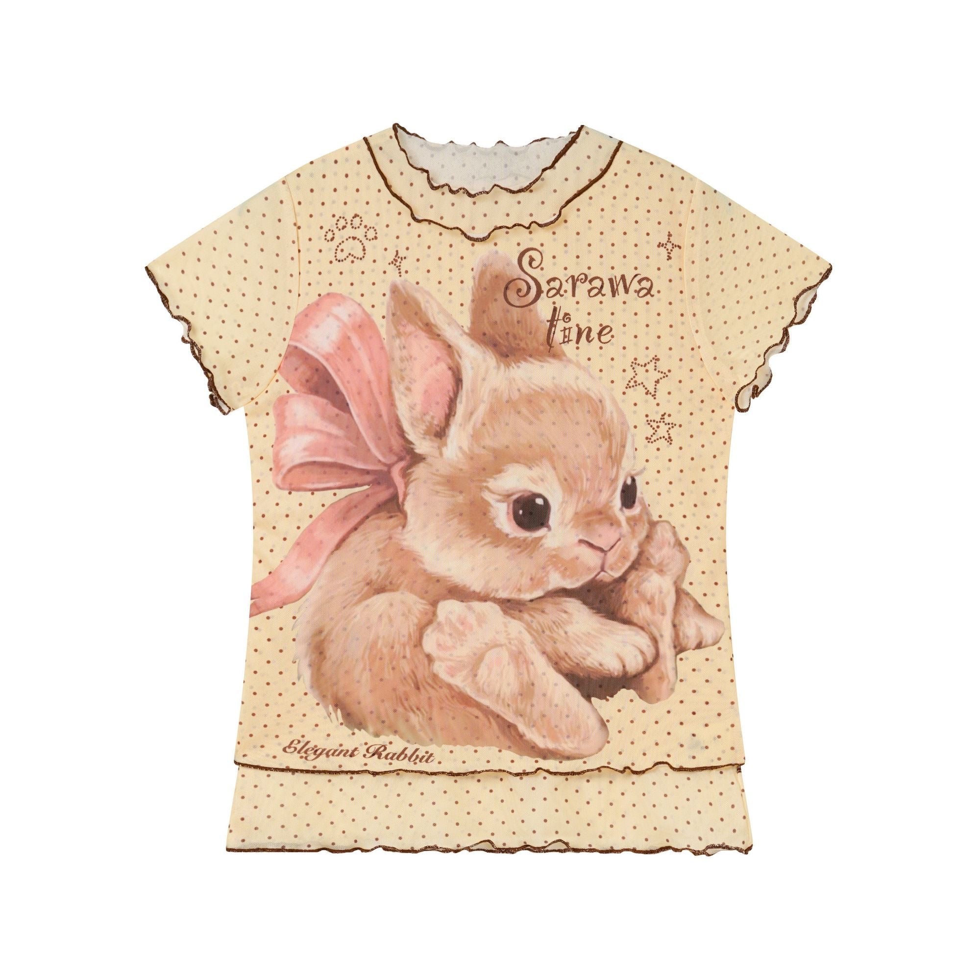 Bunny Mini Dots Mesh Top (Yellow, Mint, White)