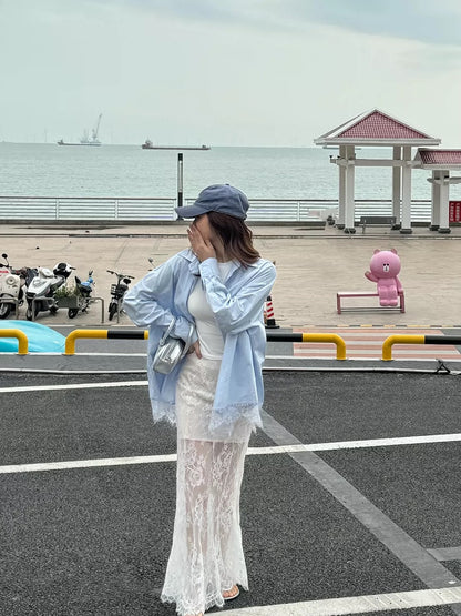 Soft Lace Long Skirt SK27 (M)