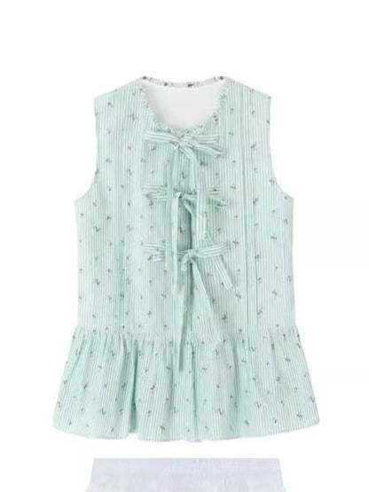 Mint Green Stripe Top