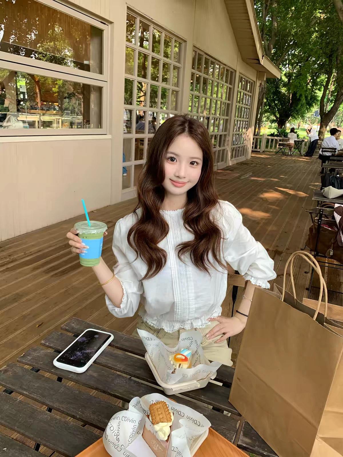 White Long Sleeve Top