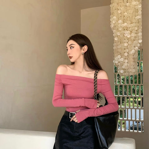 Off Shoulder Long Sleeve Top