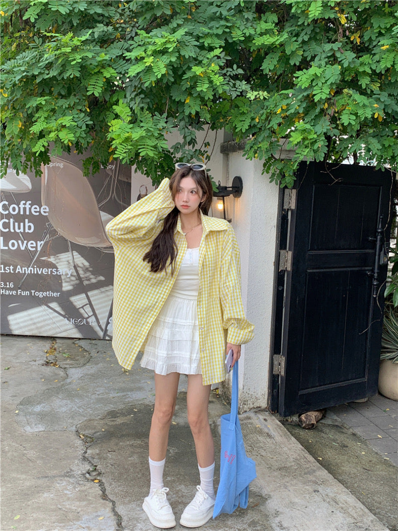 Yellow Ginham Long Sleeve Shirt