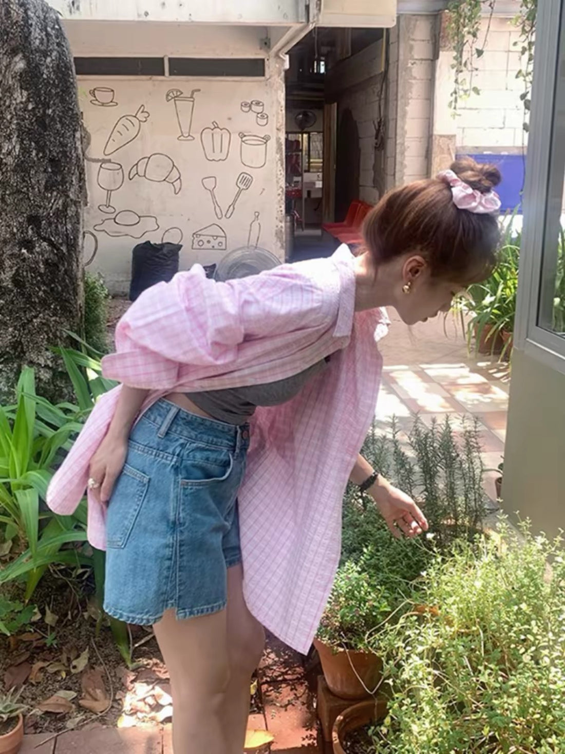 Pink Stripe Long Sleeve Shirt