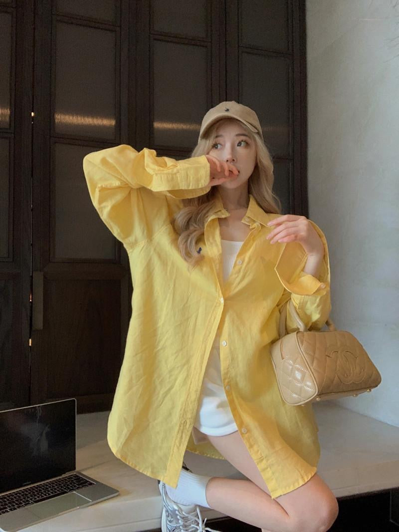 C016 Yellow Long Sleeve Shirt