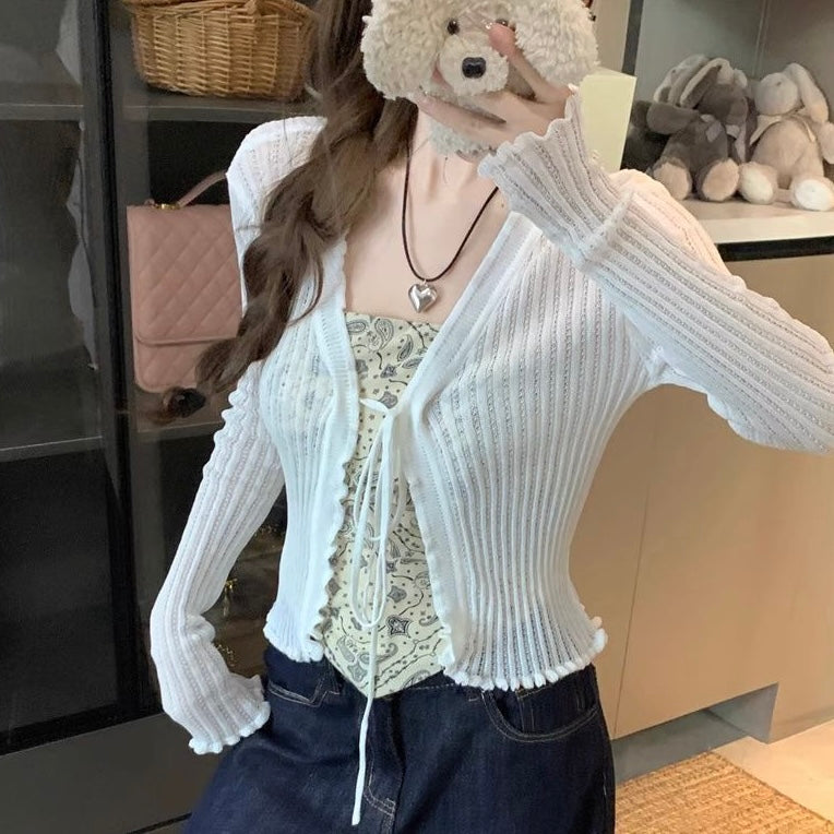 C010 Knitted Cardigan (White)