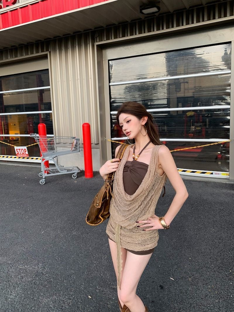 Chocolate Dress + Outerwear Set