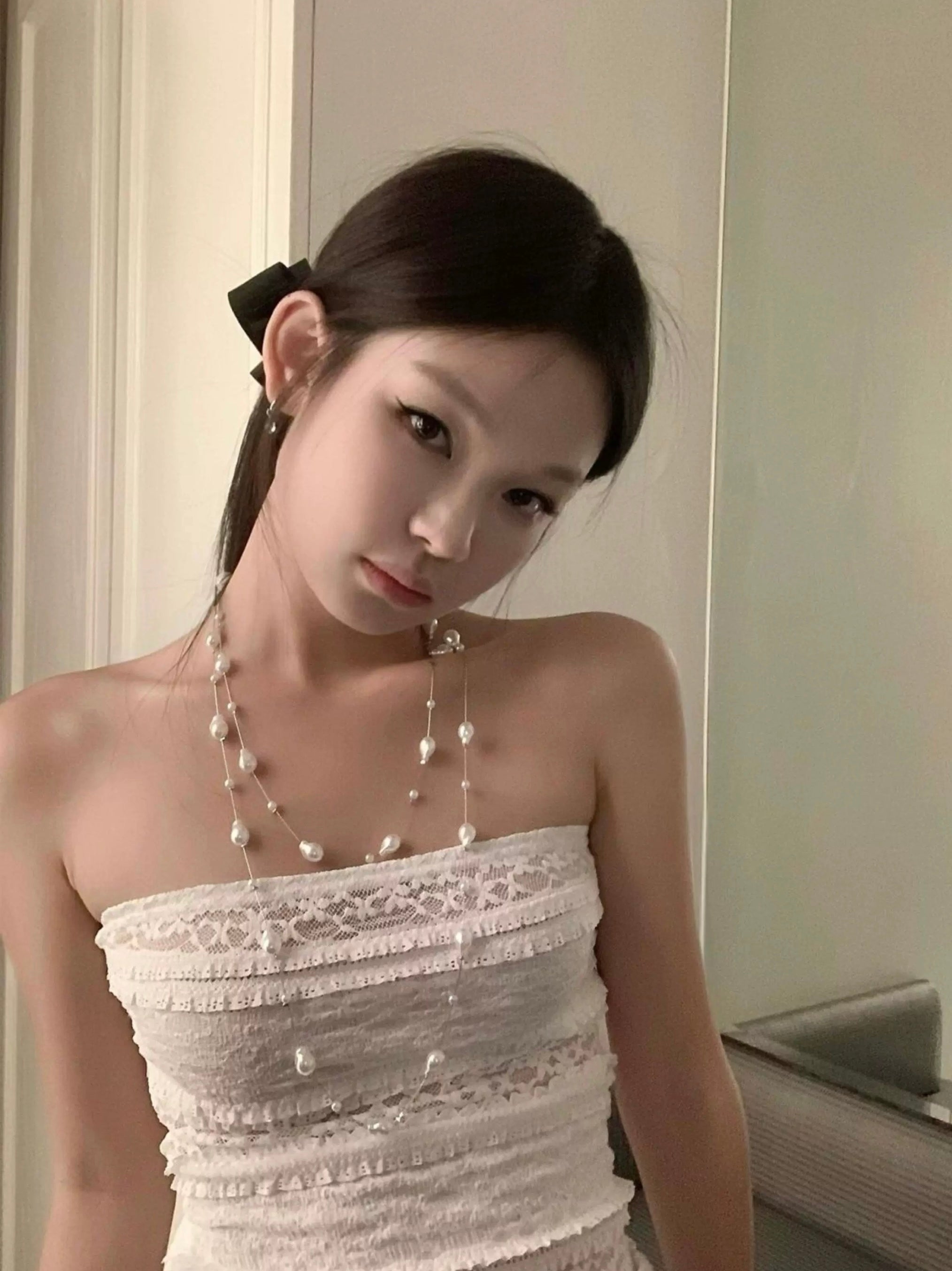Long Pearl Necklace Set NL10