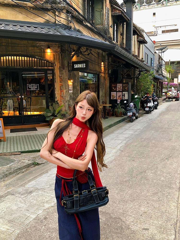 Polka Dot Tube Mesh Top Strap T009