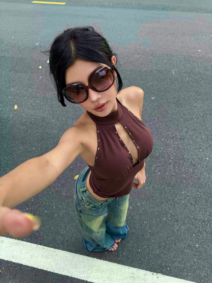 Halter Collar Sleeveless Top