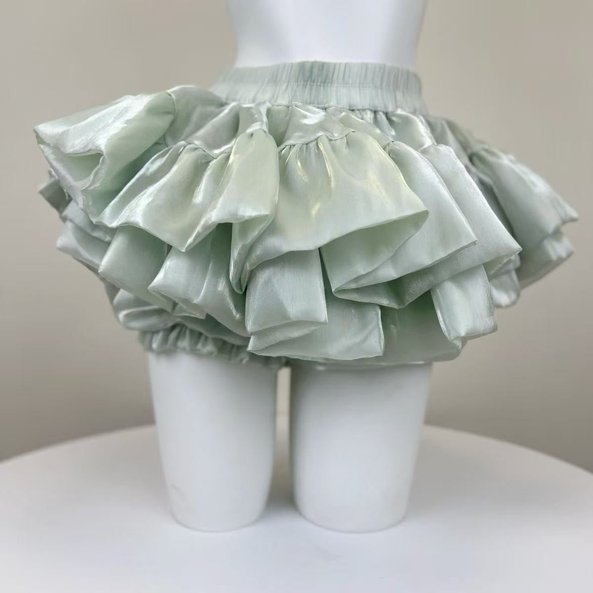 Fluffy Mesh Skirt SK35 (White, Mint, Black)