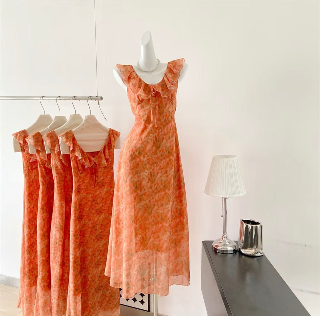 Orange Long Dress