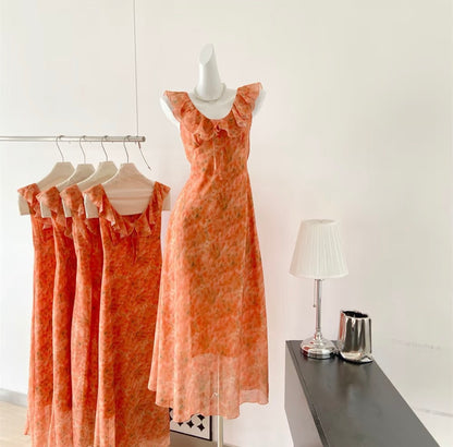 Orange Long Dress