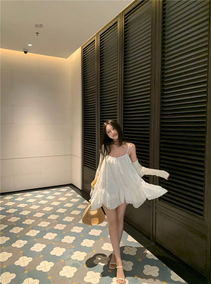 White Strap Dolly Top