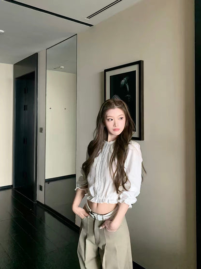 White Long Sleeve Top