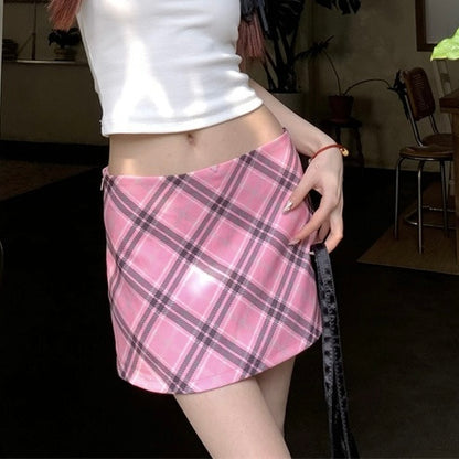 Pink Low Waist Mini Skirt (S)