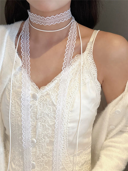 Lacey Ribbon as Choker/Necklace NL01