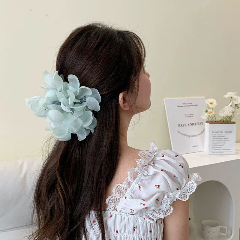 Summer Chiffon Floral Big Hair Clip