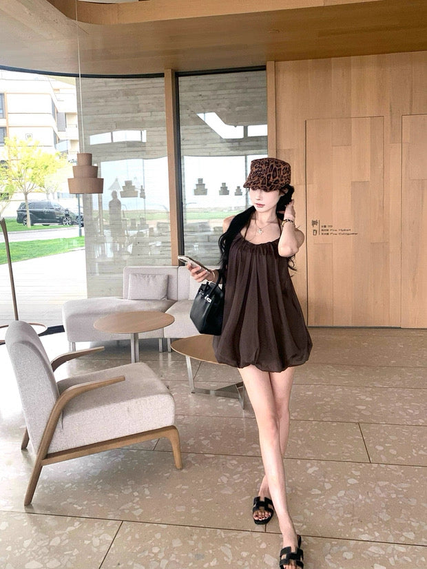 Chocolate Mesh Mini Dress/Top