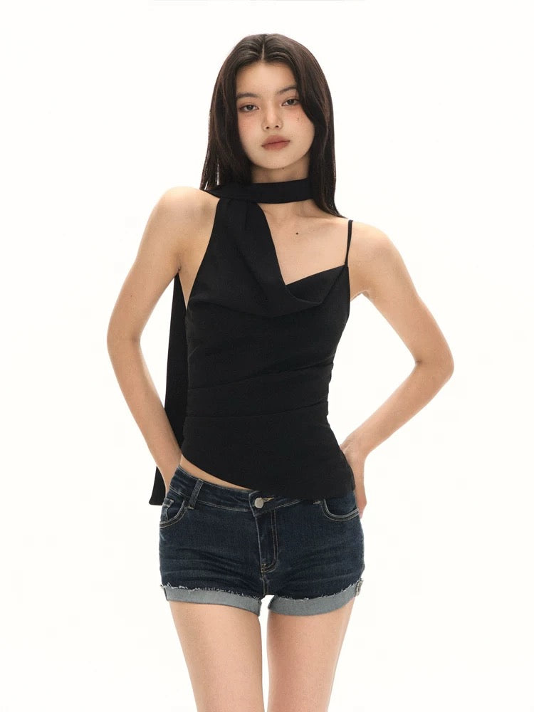 Collar Strap Black Top