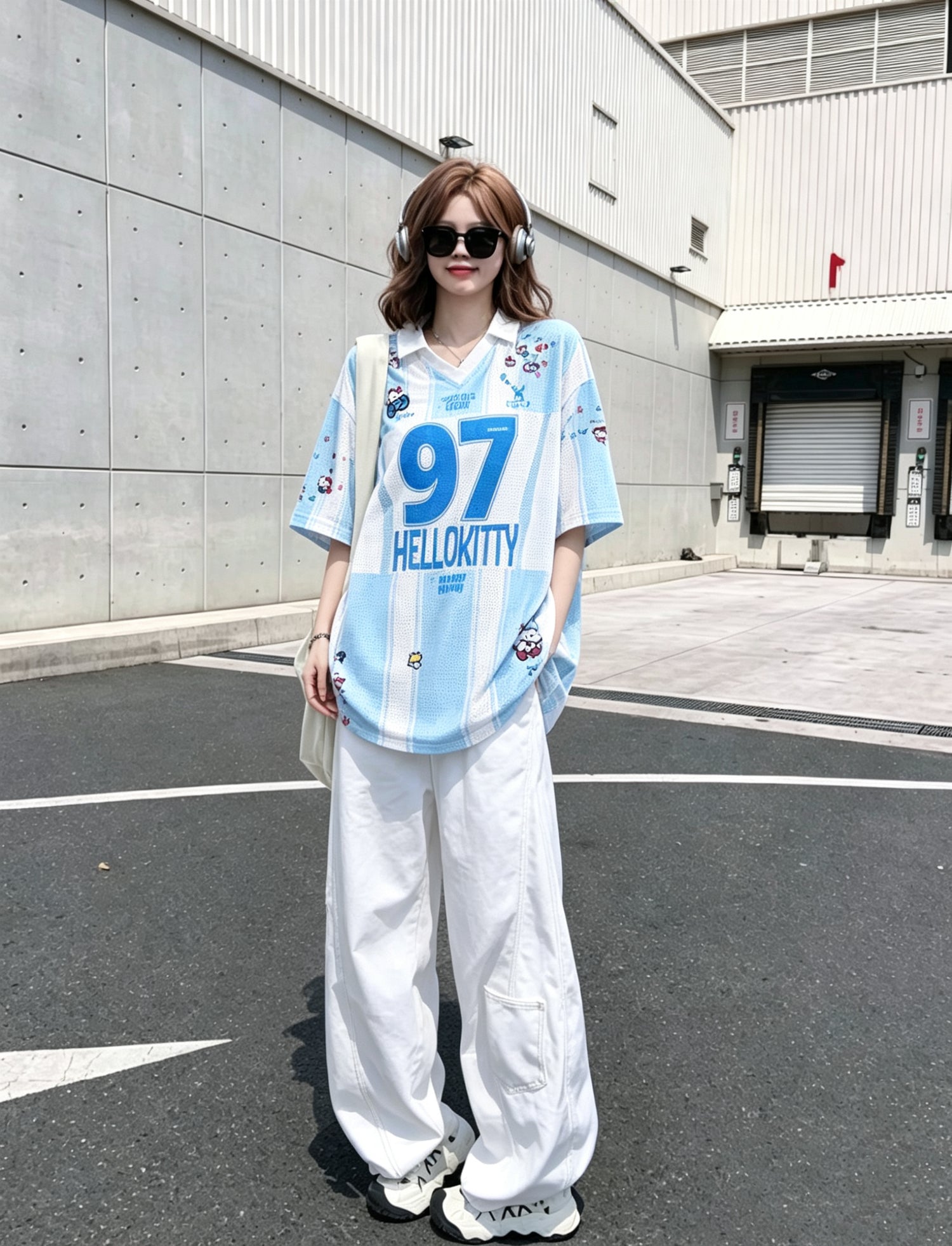 No.97 Blue Ball Tee Top