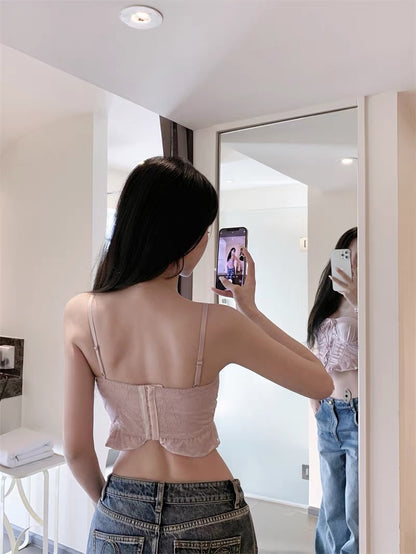 Purple Lace Up Top