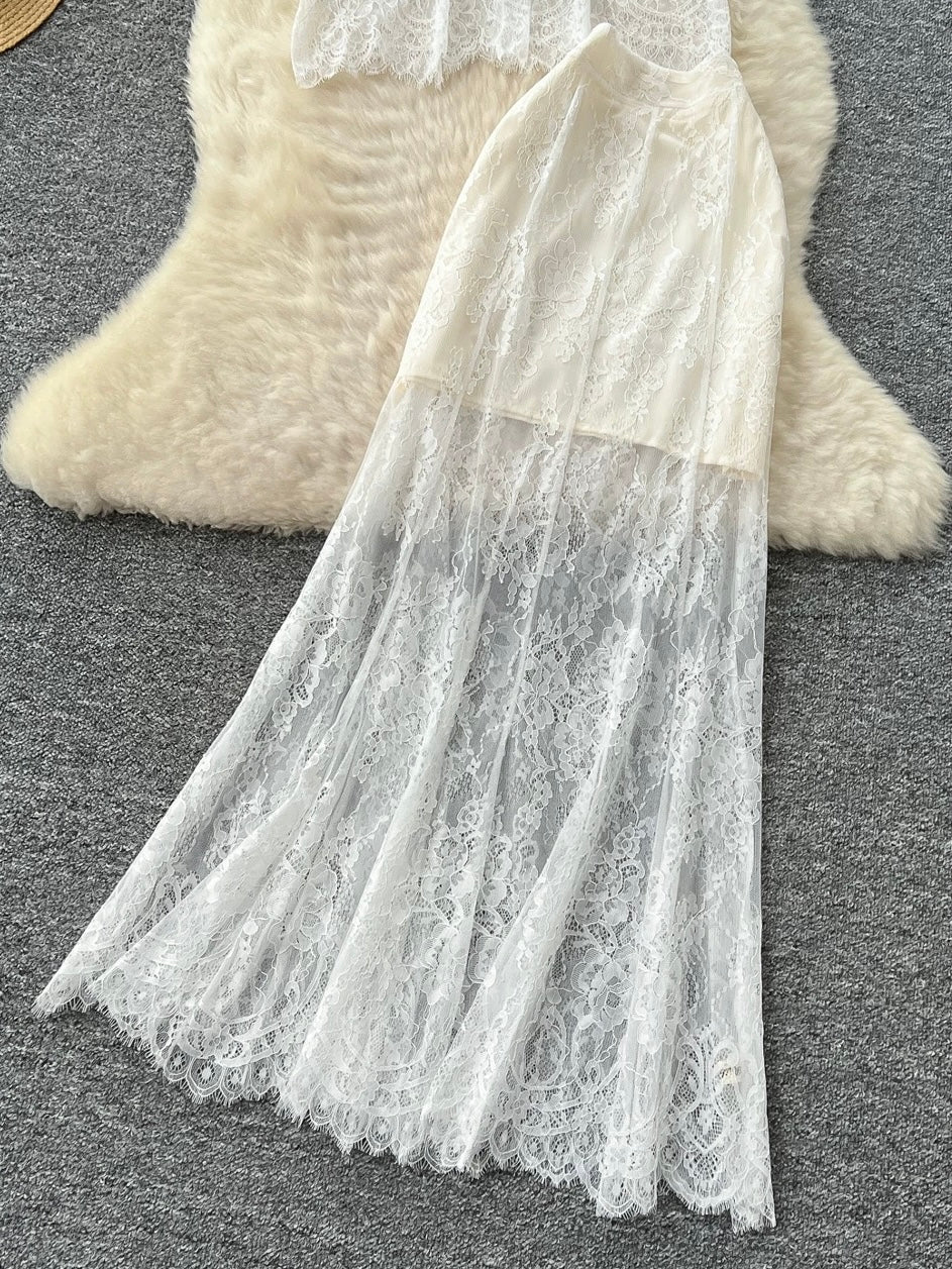 Soft Lace Long Skirt SK27 (M)