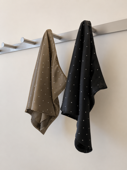 Middle Low Waist Polka Dot Satin Skirt SK38