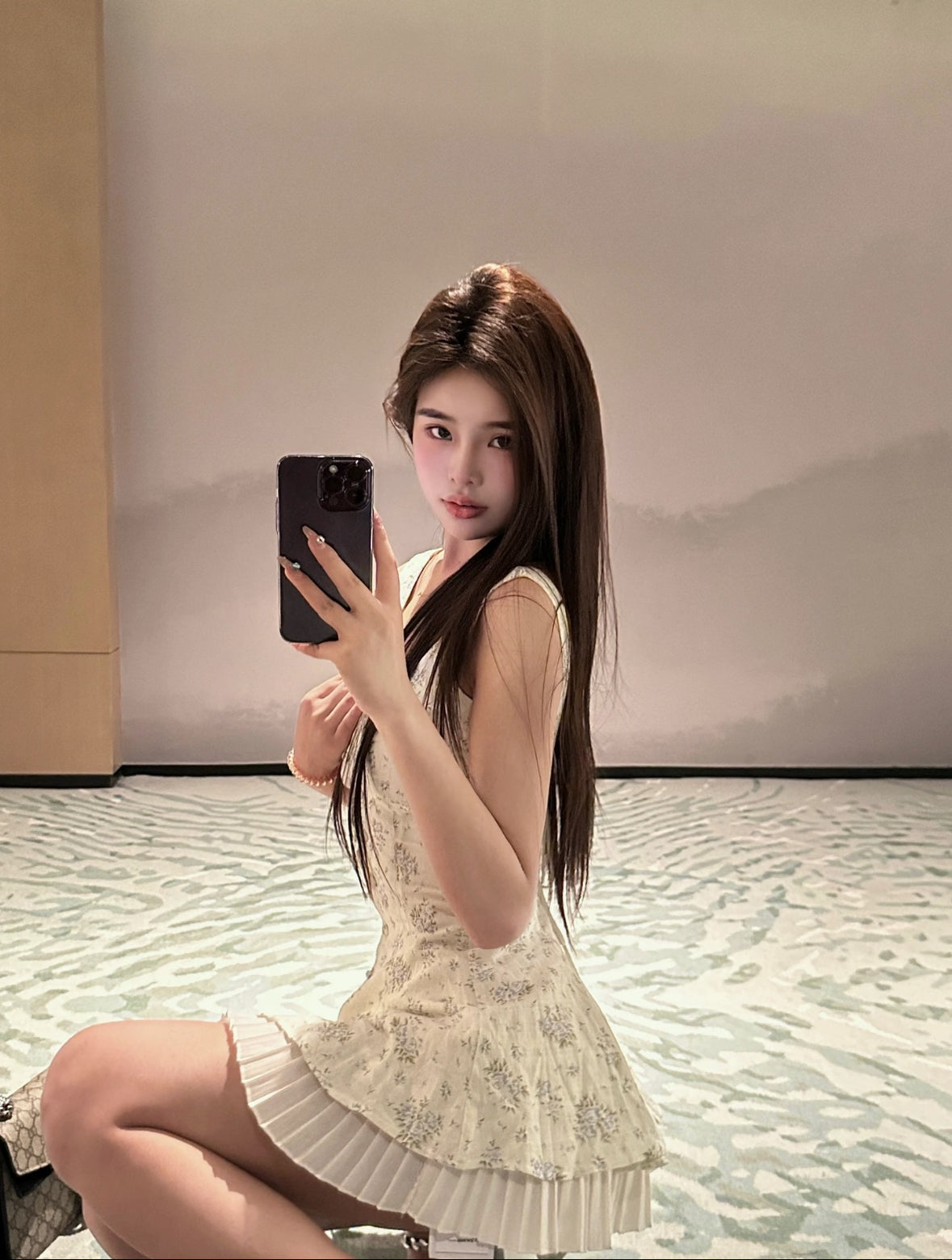 Mini Flo Pleated Dress (S)