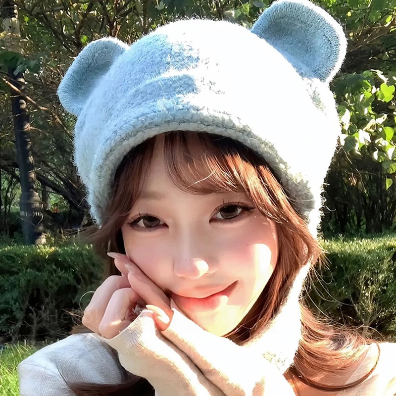 Knitted Teddy Hat
