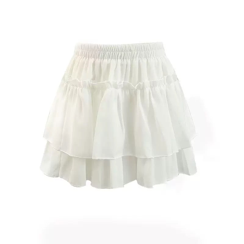 White High Waist Mini Skirt SK21