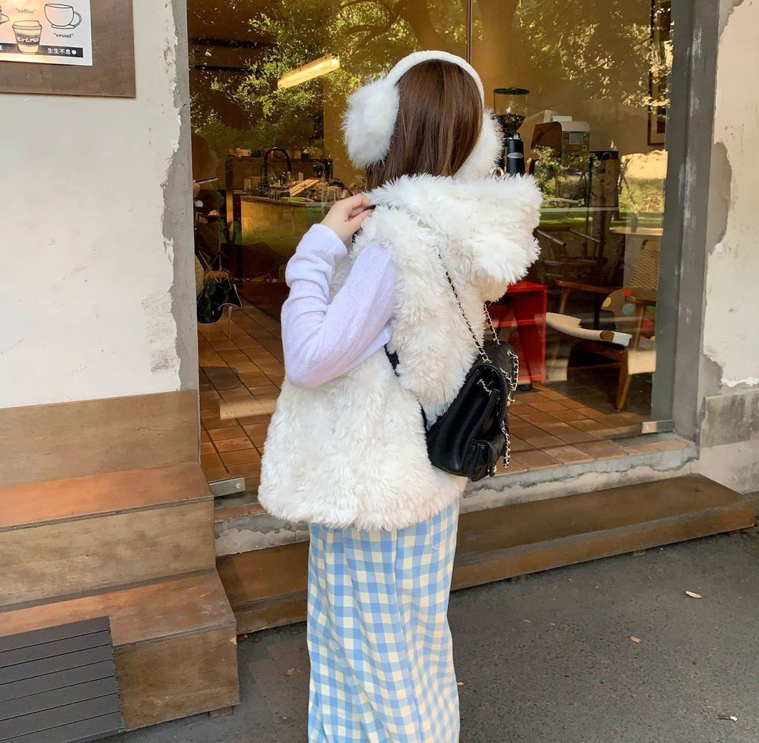 Teddy Furry  White Vest Top