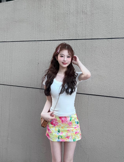 Flo Colour High Waist Skirt SK29 (S, M, L)