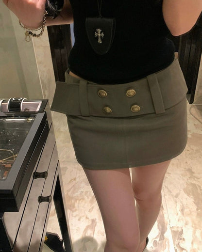 Army Green Skort Skirt SK40