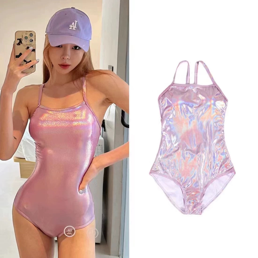 Shine Pink BK35 Swimsuits (S, M)