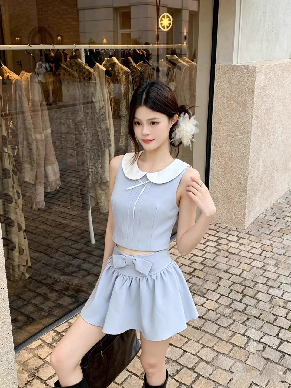 Blue Top + Blue Skort Two Piece Set (XS)