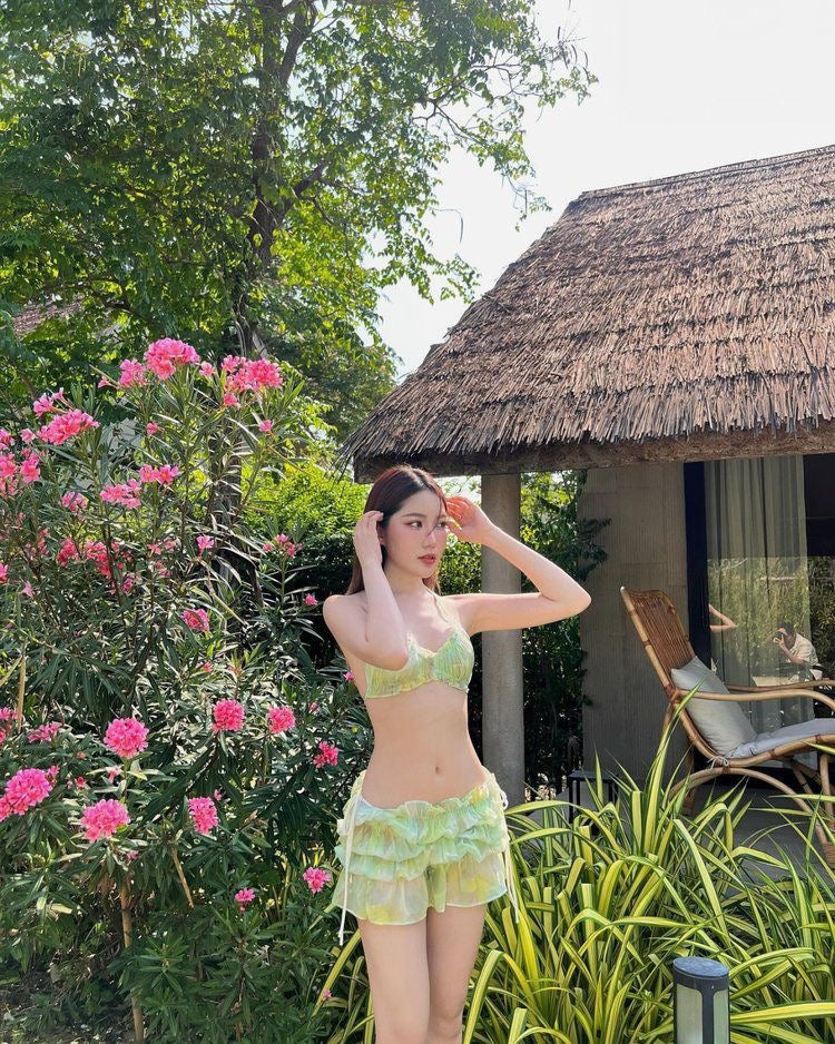 Green Bikini BK35 Three Piece Set