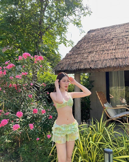 Green Bikini BK35 Three Piece Set