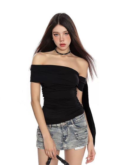 Side Off Shoulder Sleeve Top