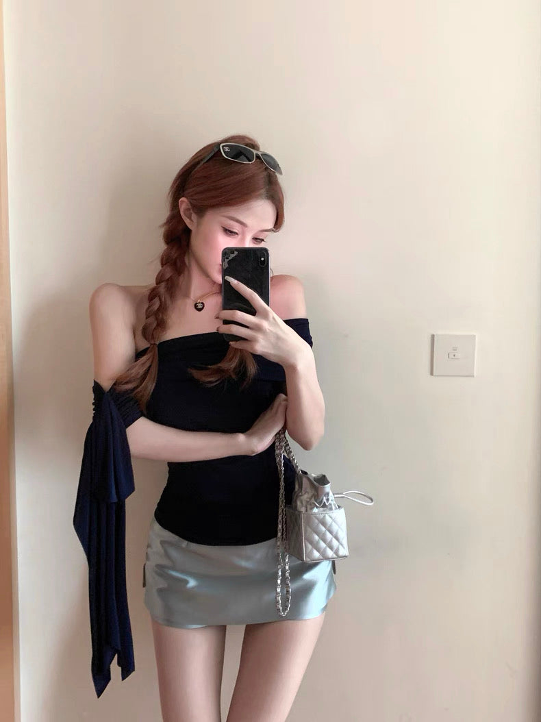 Side Off Shoulder Sleeve Top