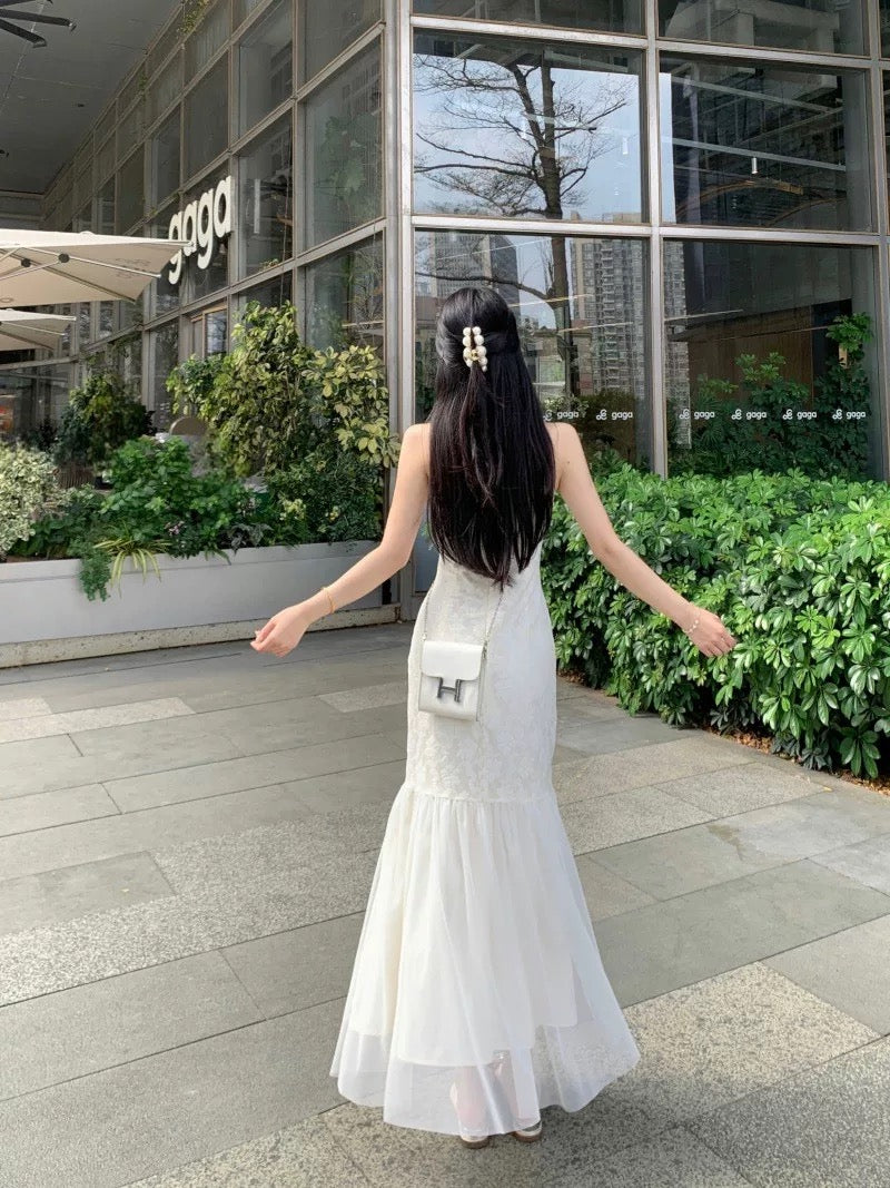 Beige Cheongsam CD022 Long Dress With Cardigan (S, M)