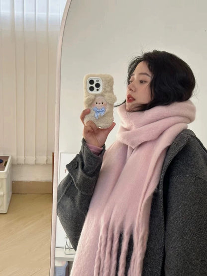 Winter Scarf (Blue, White, Grey, Pink)