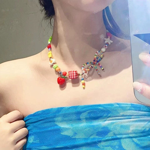 Korean Candy Colour Necklace