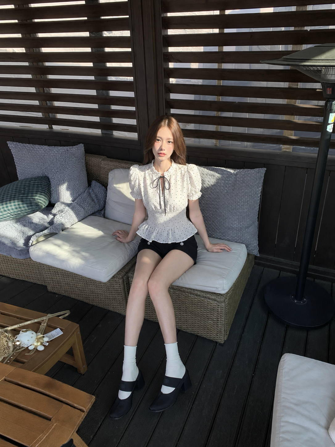 Mini Dot White Top