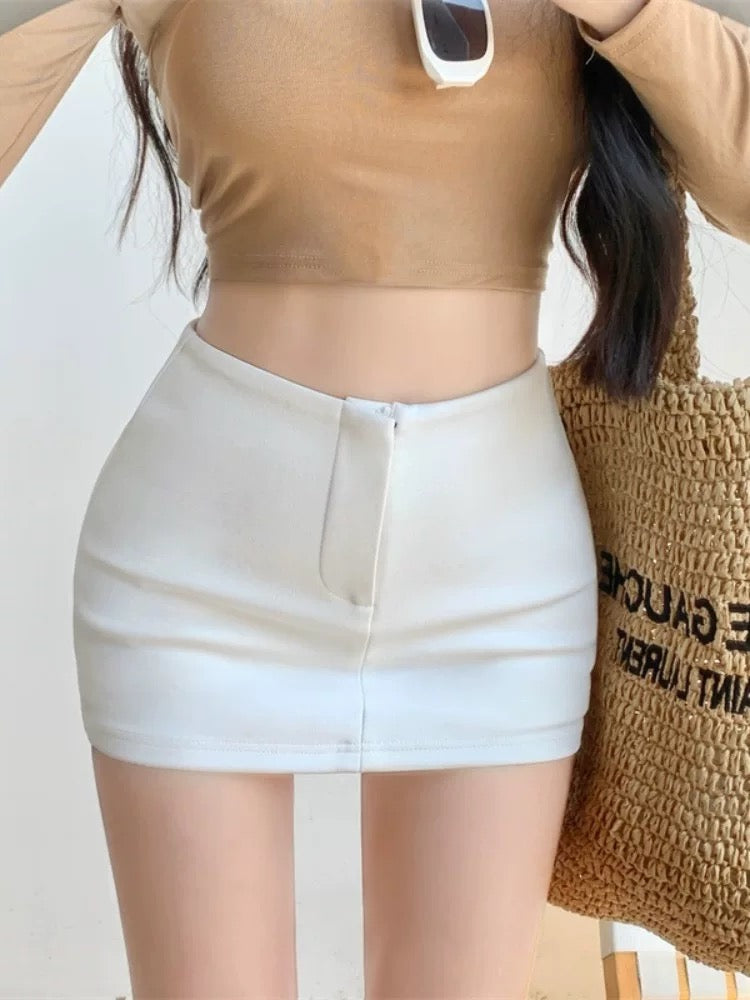 White Mini Skirt SK23